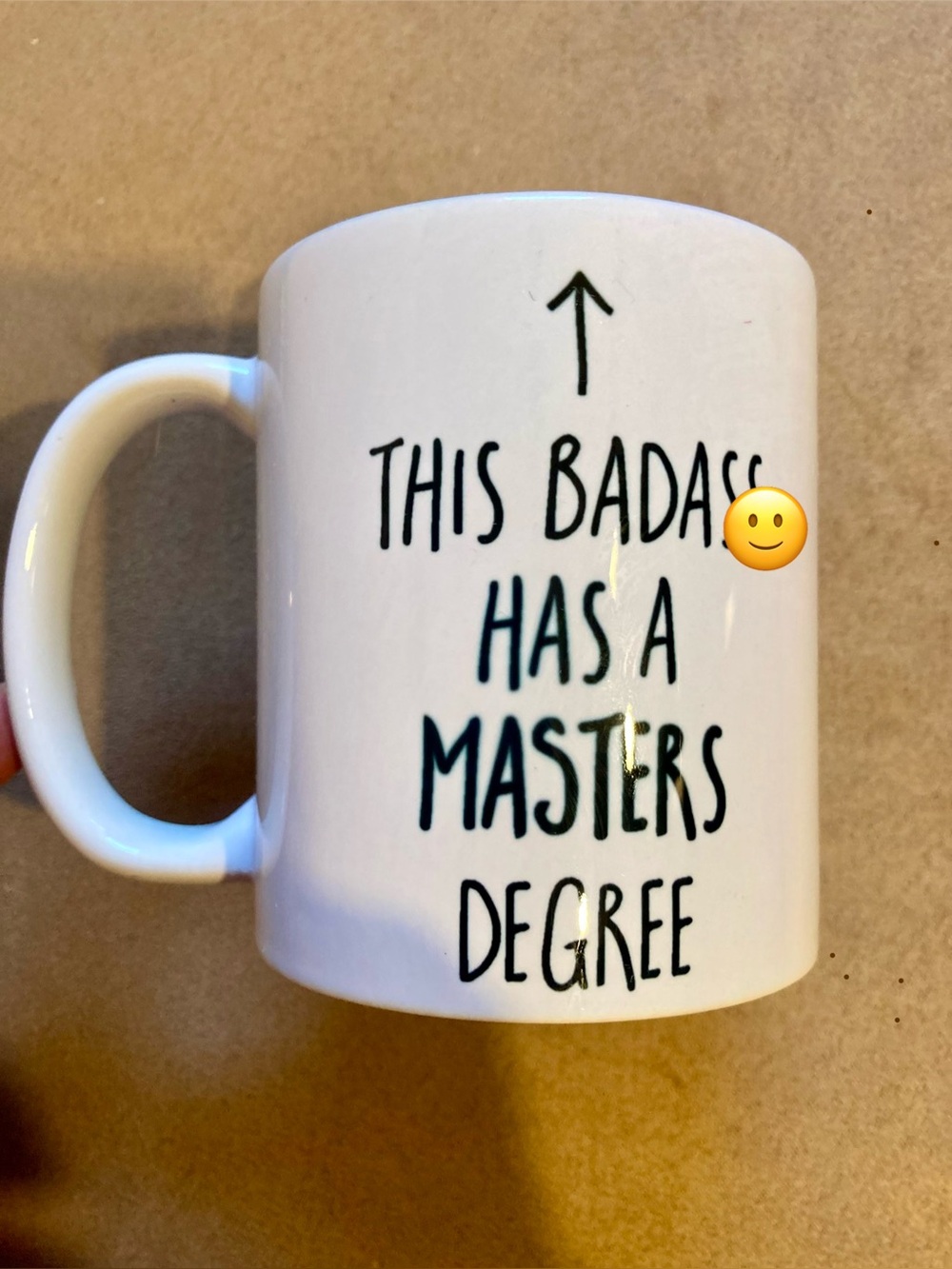Never Used Masters Degree Mug. Funny Saying Mug